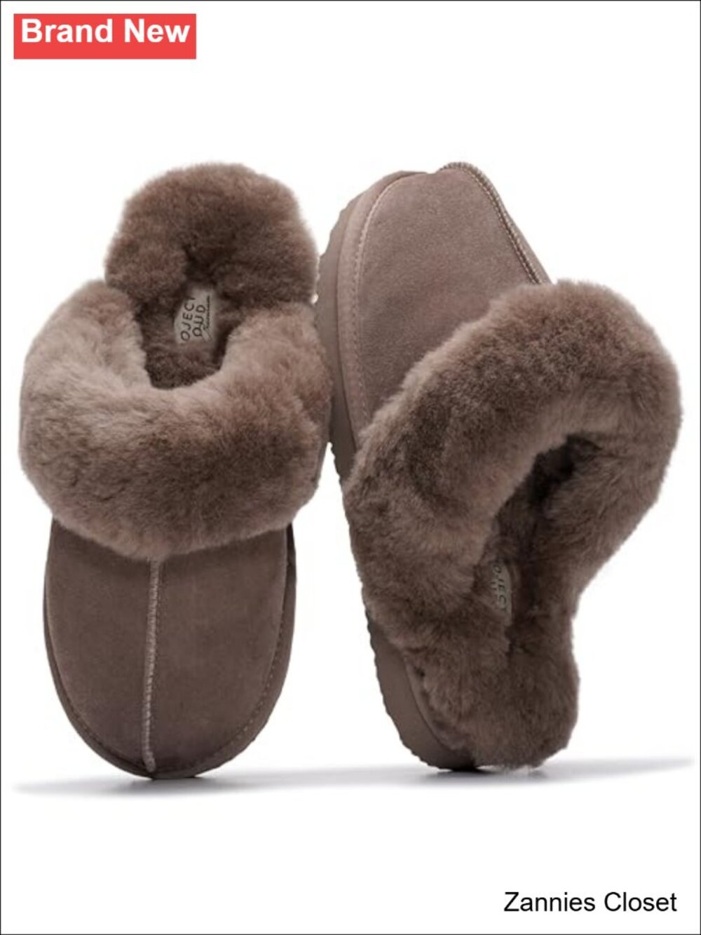 ✨ Project Cloud Genuine Leather Fur-Lined Clog Slippers Memory Foam Mules